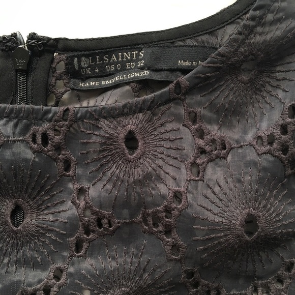 All Saints Lilia Hand-embellished Embroidered Dress - Picture 2 of 5